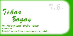 tibor bogos business card